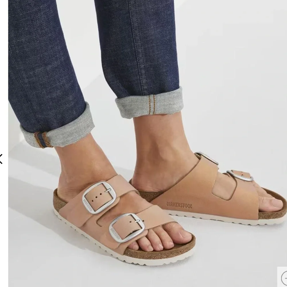 +Birkenstock Arizona Big Buckle Leather - Washed Metallic Copper